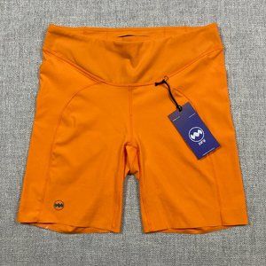 Janji Womens 6" Groundwork Pace Short in Mango Orange Size Medium